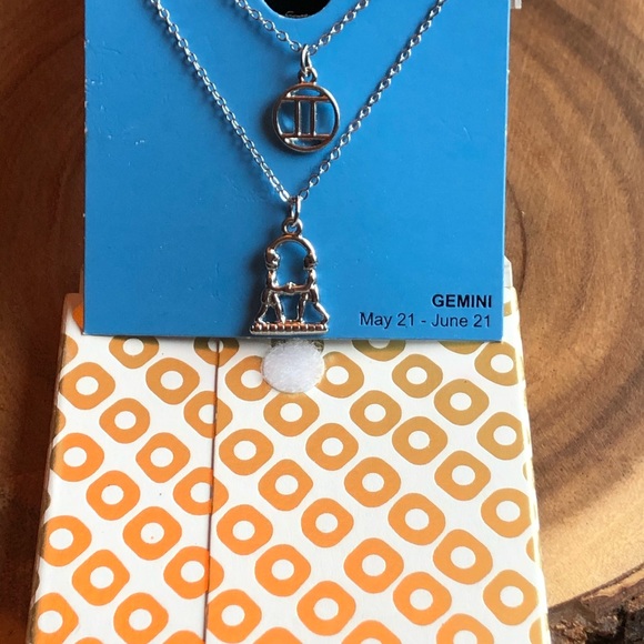 BNIB 2-pc Gemini Pendant Set, Silver - Picture 6 of 8